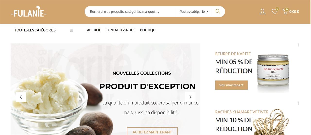 Aperçu du projet Platforme E-commerce réalisé par YeminiCoder pour Fulanie